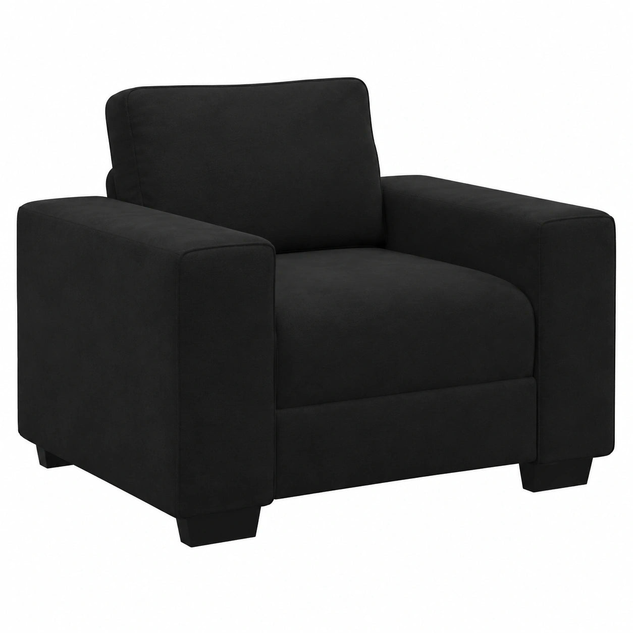 Eleganter Samt-Loungesessel Schwarz, 100x77x82 cm - Komfort für Ihr Wohnzimmer