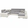 Elegantes Ecksofa Mateo mit Schlaffunktion und Stauraum, Reversible Wohnlandschaft