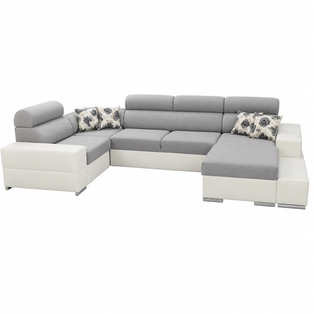 Elegantes Ecksofa Mateo mit Schlaffunktion und Stauraum, Reversible Wohnlandschaft