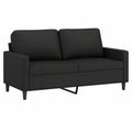 Modernes Schlafsofa aus schwarzem Samt, 2-Sitzer, für Wohnzimmer oder Büro, 140 cm