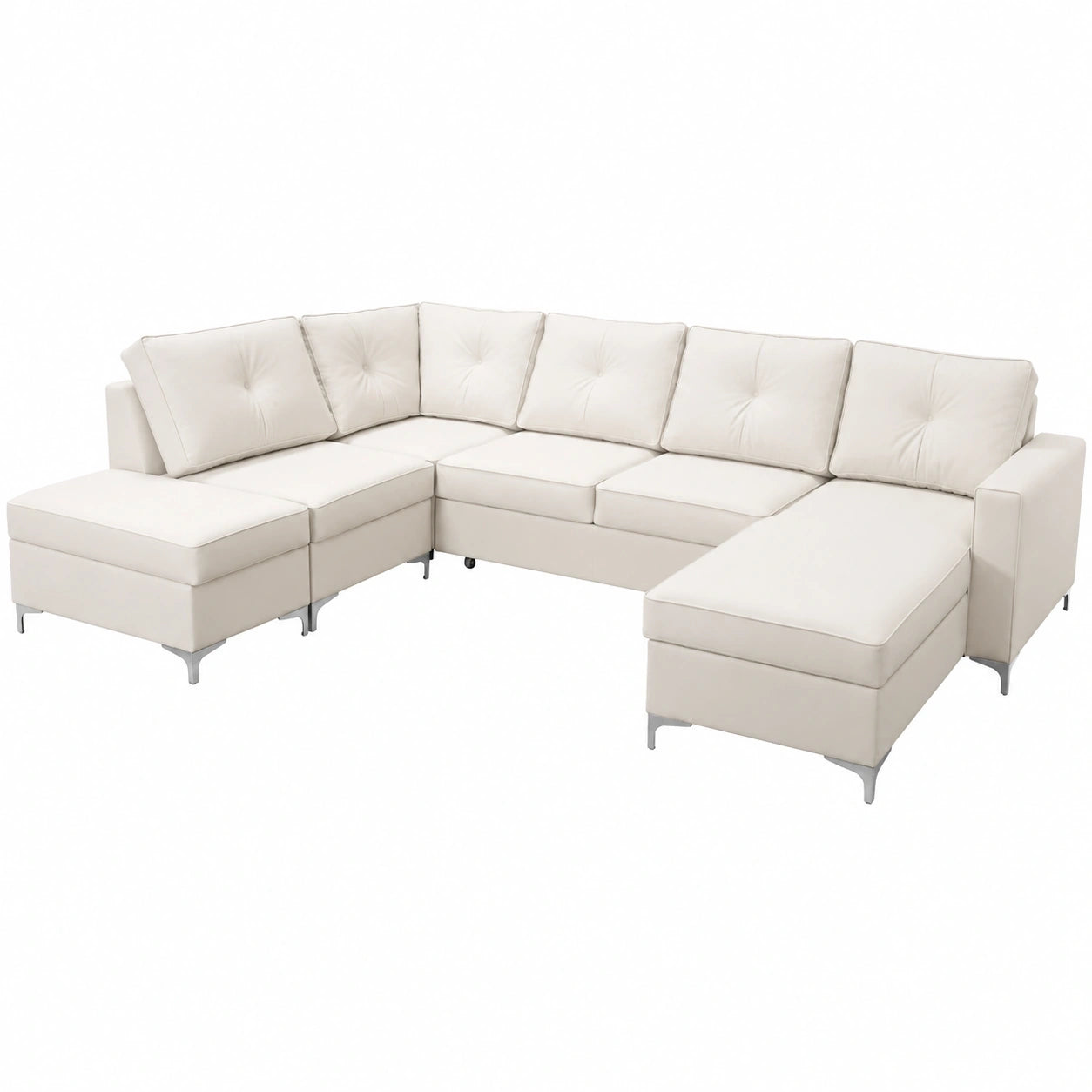 All4All Multifunktionales Ecksofa Paul IV mit Bettkasten, Schlaffunktion, Polsterung - Wohnlandschaft, wählbar in Links oder Rechts