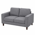 Elegantes 2-Sitzer Sofa Kera aus Velours mit Holzfüßen - Grau