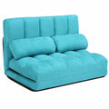 GOPLUS Bodensofa für 2 Personen, 3-in-1 Sofabett mit verstellbarer Rückenlehne und Kissen, ideal für Wohnzimmer und Schlafzimmer