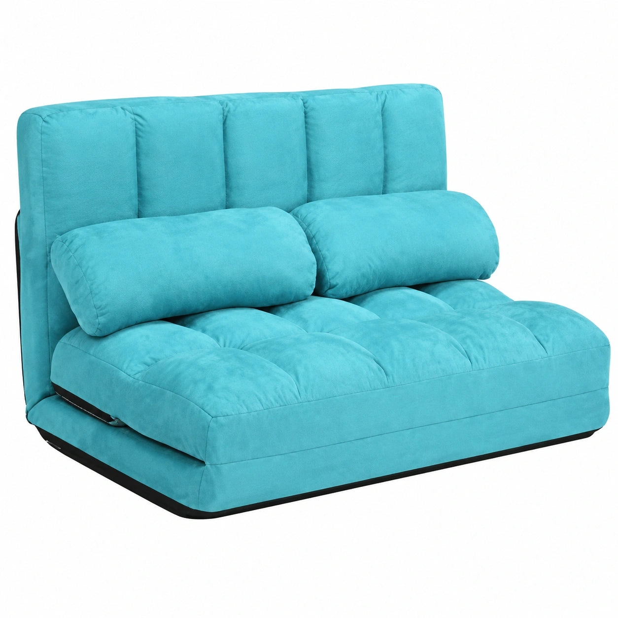 GOPLUS Bodensofa für 2 Personen, 3-in-1 Sofabett mit verstellbarer Rückenlehne und Kissen, ideal für Wohnzimmer und Schlafzimmer