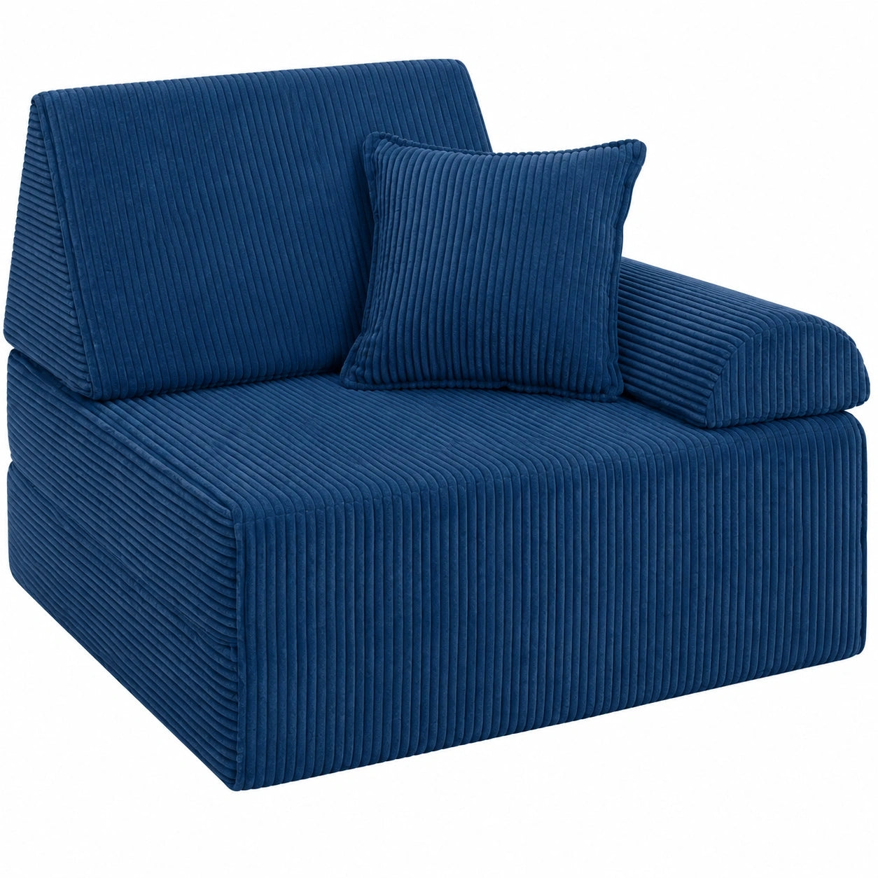 Ergonomisches Cord-Kindersofa mit Waschbezügen, Blau