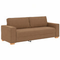 Bequemes 3-Sitzer-Sofa in Braun mit Stoffbezug, Holz- und Metallrahmen, ideal für Wohnzimmer und Büro