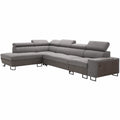 Modernes Ecksofa Melani mit Schlaffunktion und Bettkasten, Kunstleder, linksseitig, 360x220 cm