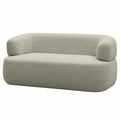 DOMO. 2-Sitzer Sofa Molina in Teddy-Stoff, modernes Design, runde Ecken, Polstersofa in Taupe, 160 x 86 x 71 cm