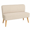 Elegantes 2-Sitzer Sofa aus Samt für kleine Räume, ideal für Wohnzimmer und Schlafzimmer, 119x56x78cm, Beige