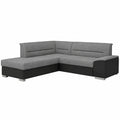 Gemütliches Ecksofa Alma mit Bettkasten und Schlaffunktion, links ausgerichtet, Stoffkombination Sawana21+Soft11