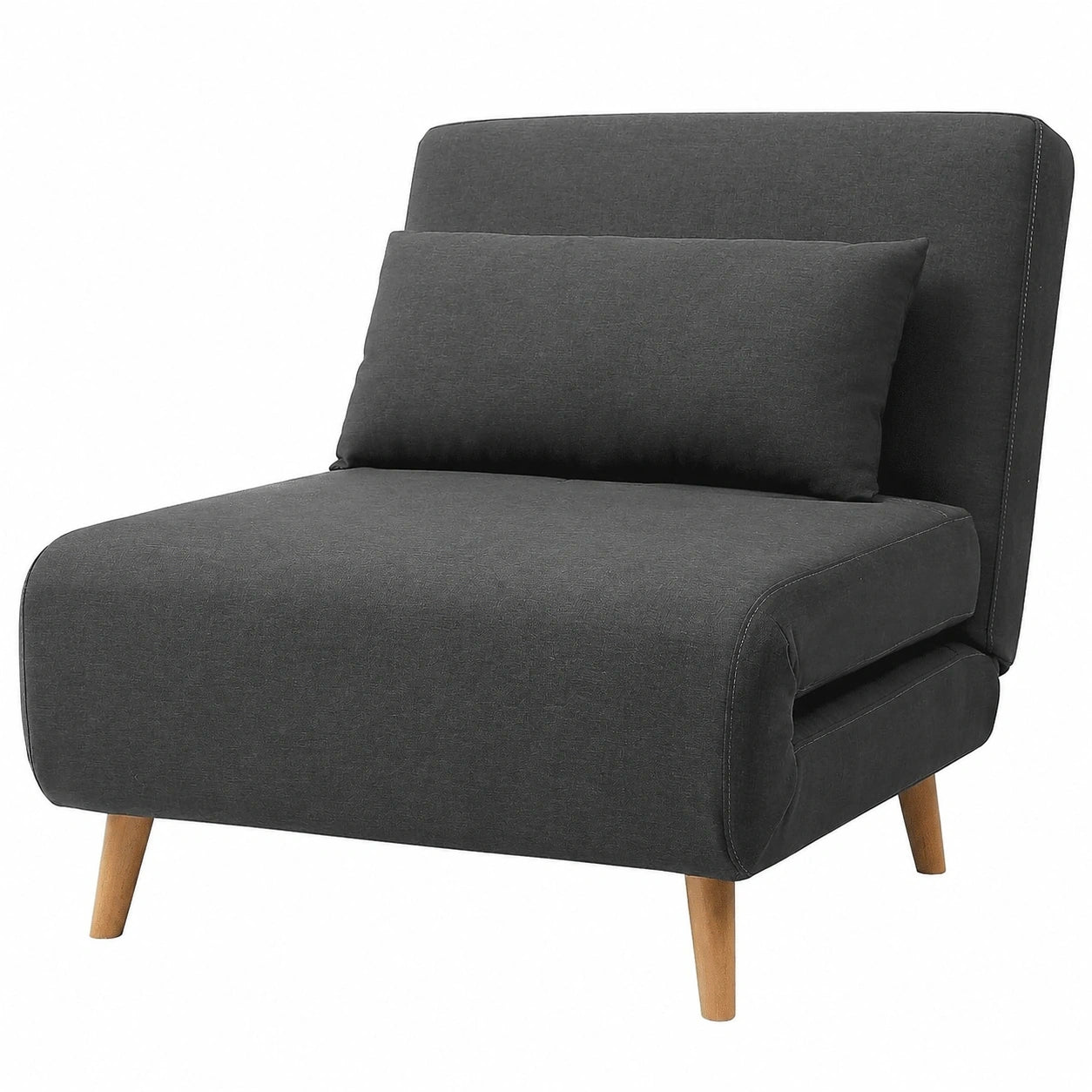 Vielseitiges Schlafsofa 4-in-1 mit verstellbarer Rückenlehne, Polstersofa und Gästebett in Dunkelgrau