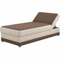 Einzelbett Andre 90x200 cm mit Stauraum – Verstellbare Rückenlehne, Sofa und Bett in Braun für Schlafzimmer und Kinderzimmer