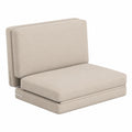 Vielseitiges 3-in-1 Schlafsofa in Samtoptik – Umwandelbares Gästebett in Beige