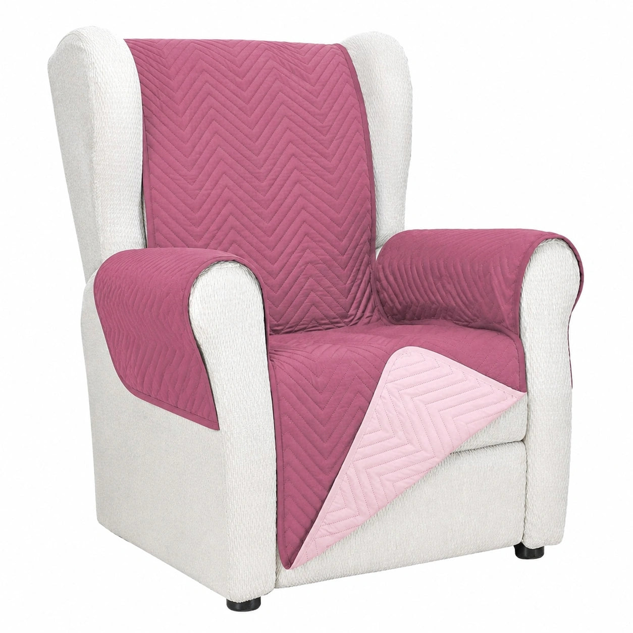 Martina Home Milano Stretchbezug für Relaxsessel – Aubergine/Lachsfarben