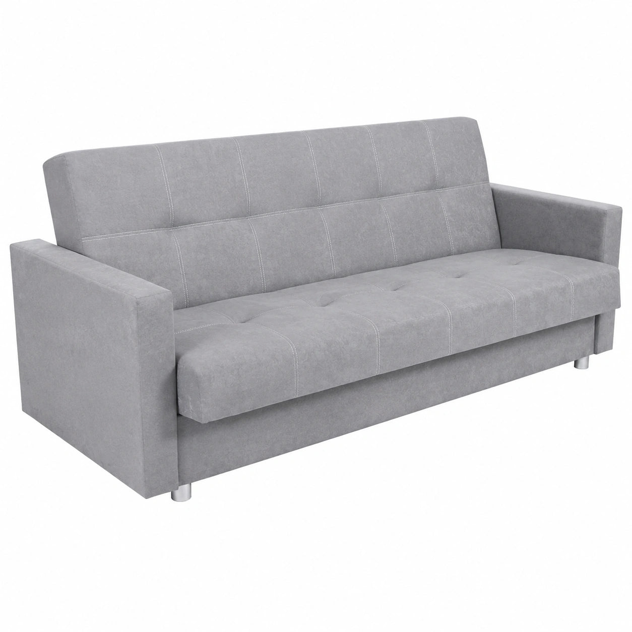 Modernes Schlafsofa Dave mit Bettkasten in Grau